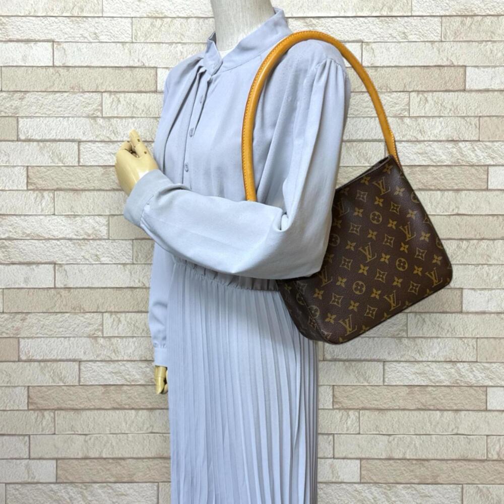 LOUIS VUITTON Authentic Brown Monogram Canvas Looping MM Shoulder Bag - Picture 2 of 12